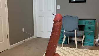 watch riding biggest dildo