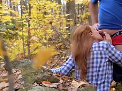 10 min - Redhaired fuck facial forest