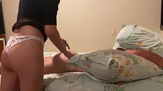 girlie massaged cock nutsack