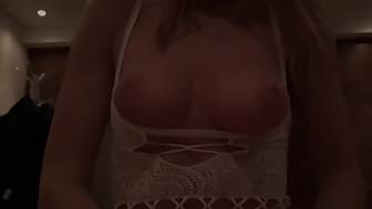 cute blonde pov blow