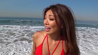 oriental beach masturbation orgasm