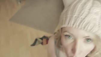 white slut cum shots