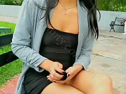 7 min - Teen showing buttplug public