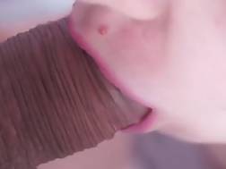 7 min - Blow closeup cum tongue