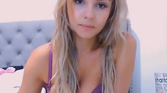 playful brunette fucks herself