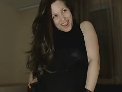 11 min - Milking titties black dress