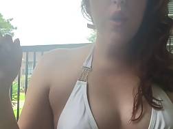 4 min - Brunette teen smoking bikini
