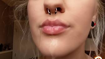 long tongue spit porn