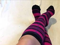 7 min - Teenager tease black socks