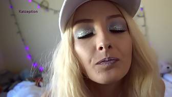 blond suck lollipop oral