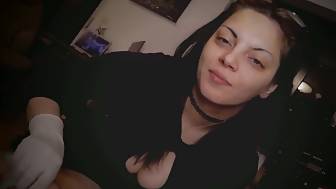 professional latex gloves hand