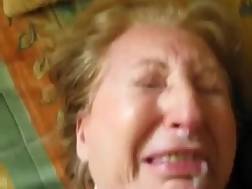 2 min - Grandmother licks nutsack facial