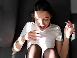 12 min - Stockings legs footjob jizz
