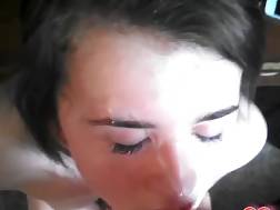 5 min - Teen facialized sucking fat