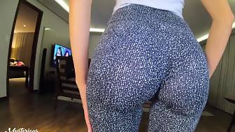 wearing leggings sperm pov