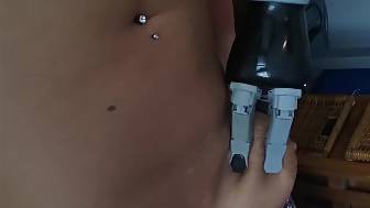 man uses help boobed