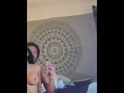 5 min - Boobed boobies penetrating mirror
