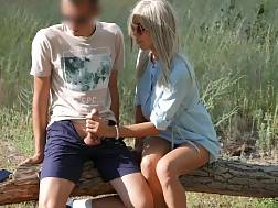 12 min - Blonde public hj sucks