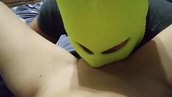 green mask lick pussy