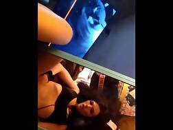3 min - Masturbating fingering herself phone