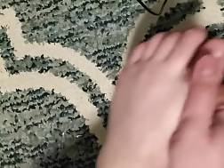 5 min - Fondling feet hairy legs