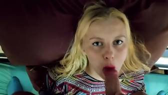 nasty babe mouth full