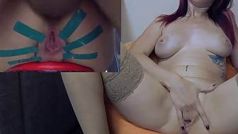 multiple squirt watching porn