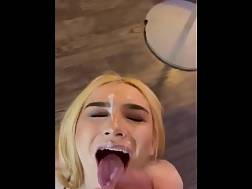 4 min - Long cock sucked blond