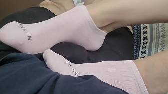 footjob socks leads huge