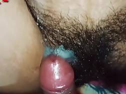 5 min - Jizz covered unshaved pussy