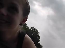 8 min - Teen riding penis outdoors