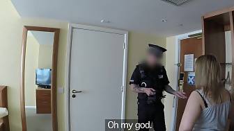 chubby lady bounces cops