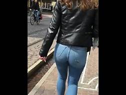 4 min - Nerdy teenager butt jeans
