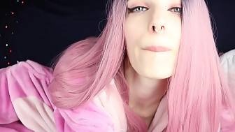 cute nymph playing hard
