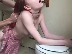 5 min - Schoolgirl pounded toilet