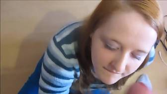 redhead pov sucks hj