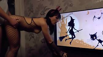 halloween doggystyle fuck home