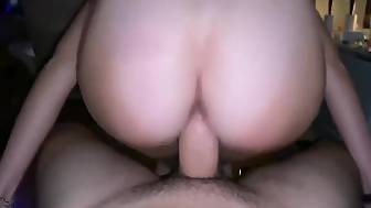 girlfriend rides pecker reverse