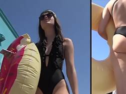 14 min - Beach voyeur bikini spy