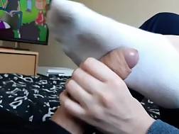 4 min - Hand socks penis