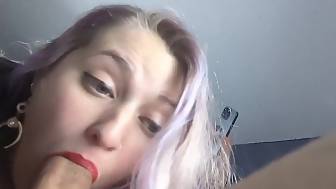 wife blow facial jizz