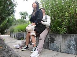 3 min - Interracial couple penetrates public