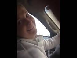 4 min - Handjob wife car