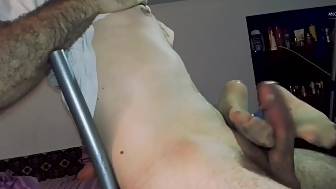 sexual private footjob jizz