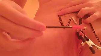 teasing clamping bbw pleasure