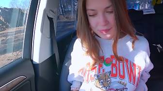 cute girlhitchhiker agreed blowjob