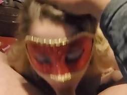 11 min - Masked blonde shows bj